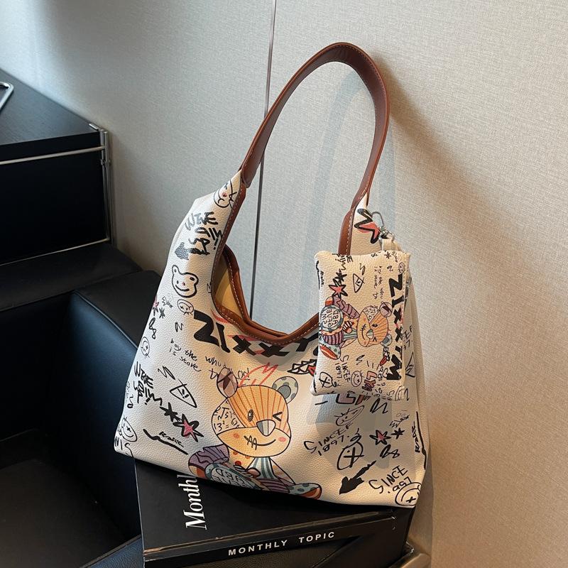 Women's new large-capacity underarm bag summer versatile fashion single shoulder college student bucket bag