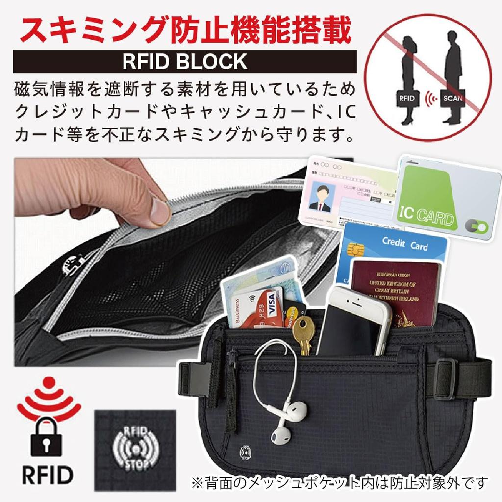PENGUINFLY Passport Security Pouch for International RFID Skimming Belly Concealable Under Secret Pouch for Case, Travel, Protection, Warmer, Clothes,