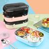 Leak-Proof Bento Box Dinnerware Set, 1300ml Food Container for Adult and Student, Stainless Steel 304, With Soup Bowl