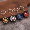 Keychain Pendant Wheel Caliper Design Zinc Alloy Key Chain with Rubber Tires Racing Style Key Holder Backpack Car Accessory
