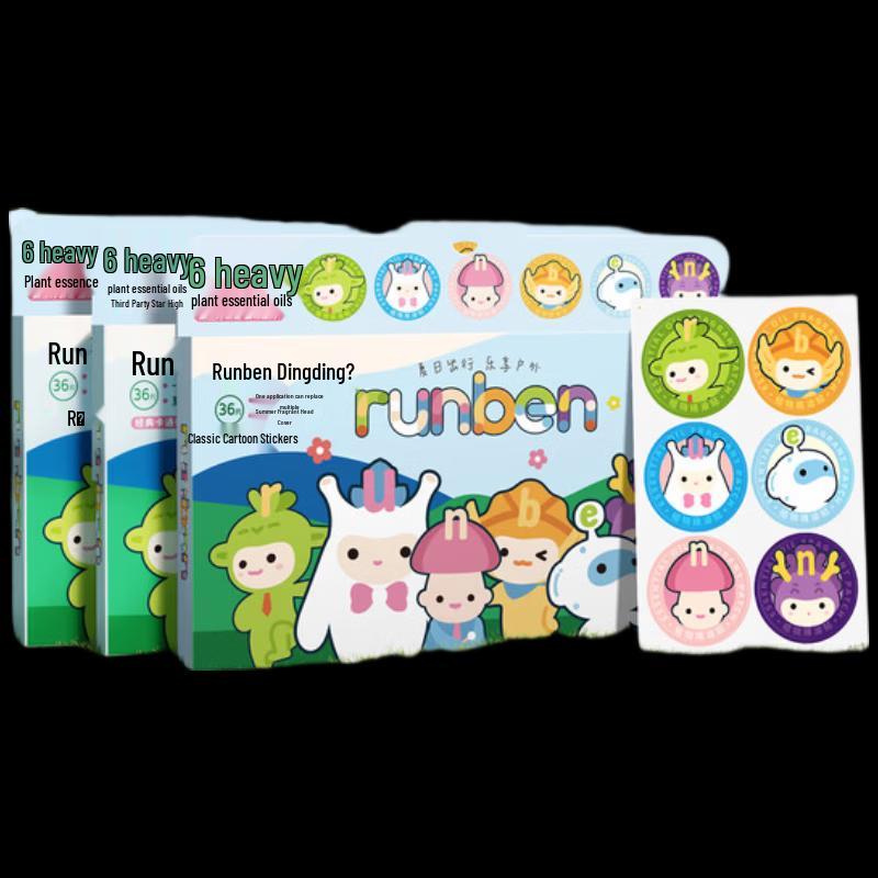 Runben Essential Oil Outdoor Patches (36 Patches x 3 Boxes)