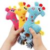 Delightful Giraffe Dog Chew Squeak Toy Interactive Plush Animal For Playful Puppies