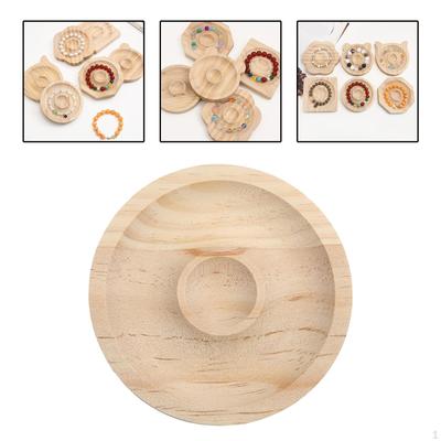 Bamboo Bracelet Tray Jewelry Storage Plate Bead Pendant Display Case Organizer Holder