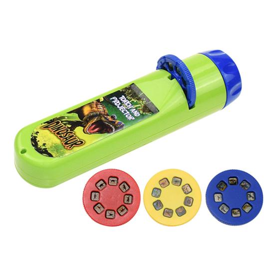 Dinosaur Projector Flashlight for Kids 24 Animal Images with 3 Discs Adjustable Focus Night Light And Storyteller