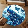 1PC Peacock Butterflies Office Round Area Rug, Under Office Chairs Bedroom Living Room Home Decor,Carpet for Office, -1110226