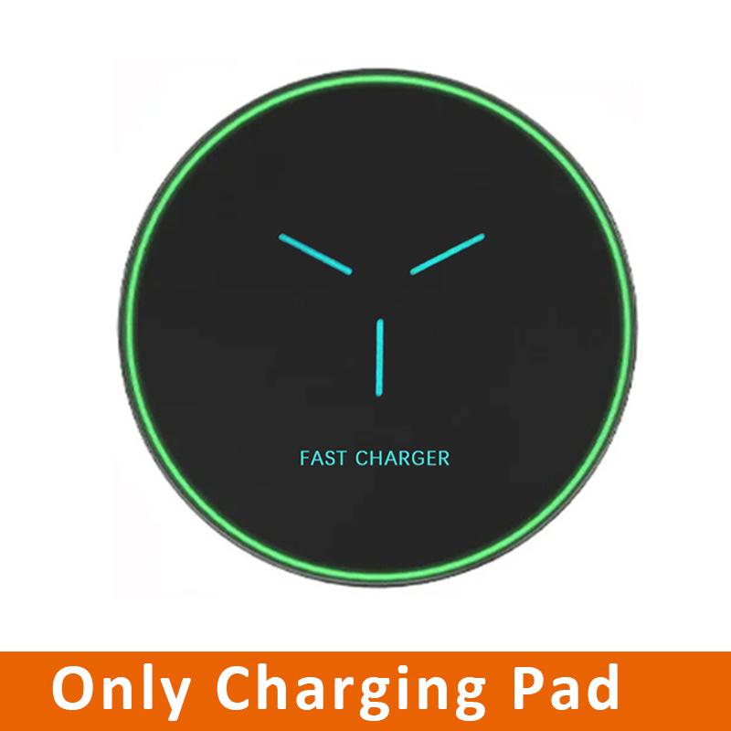 Wireless Charger Pad LED Light Fast Wireless Charging Induction Phone Holder For iPhone 17 16 15 14 13 12 Pro Max Samsung Xiaomi