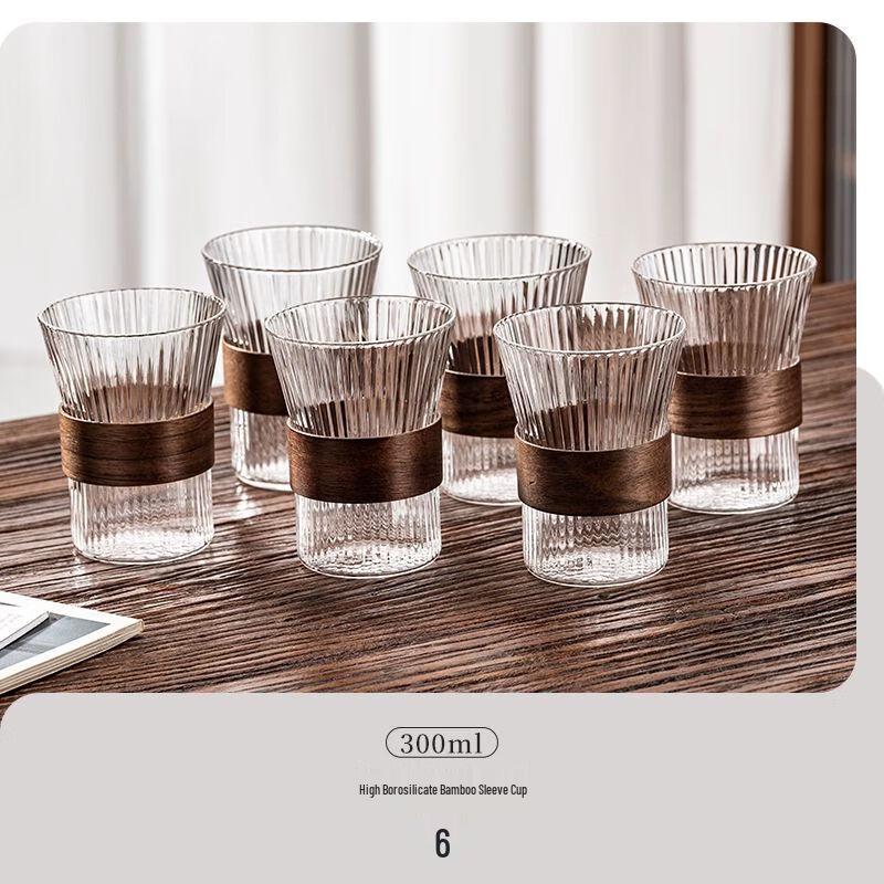 Jiakangming Chinese Style Heat-Resistant Glass Cup Set