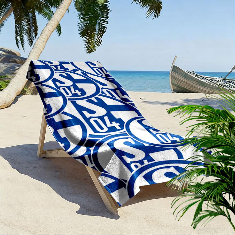 Blue Logo Pattern Towel A Must-have Beach Towel for Beach Travel