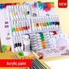 Acrylfarben-Set - 12ml Tuben, Wasserdicht, Anfängerfreundlich, 12/18/24/36 Farben für Kinder und Ölmalerei