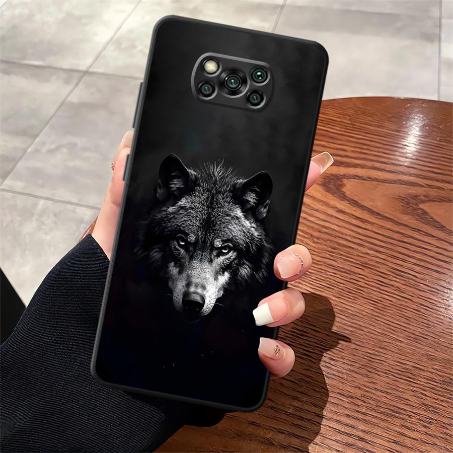

Cool Cartoon Wolf Funda Phone Cover Case for Xiaomi Poco F8 M3 M4 M7 C71 C61 F3 M5 C50 X3 X4 X5 X7 Pro C75 F1 Poco F8 ultra