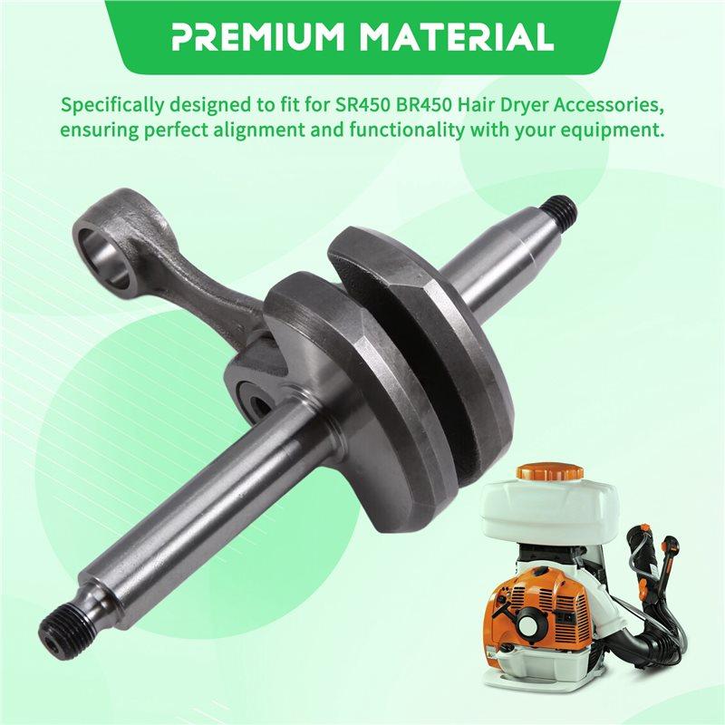 T21C Crankshaft For STIHL SR450 BR450 Hair Dryer High Strength SR450 BR450 Crankshaft