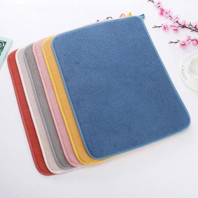 30x40cm Dish Drying Mat In The Cabinet Drying Mats Microfiber Absorbent Table Placemat Non Slip Heat Resistant Drying Pad