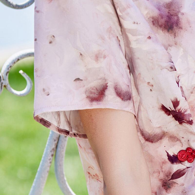 Past Moms' New Chinese Style Floral Summer Set