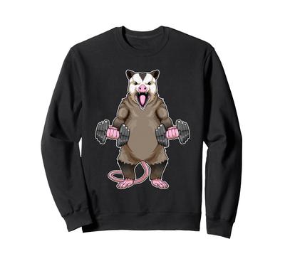 Opossum Bodybuilder Dumbbell Bodybuilding Trainer