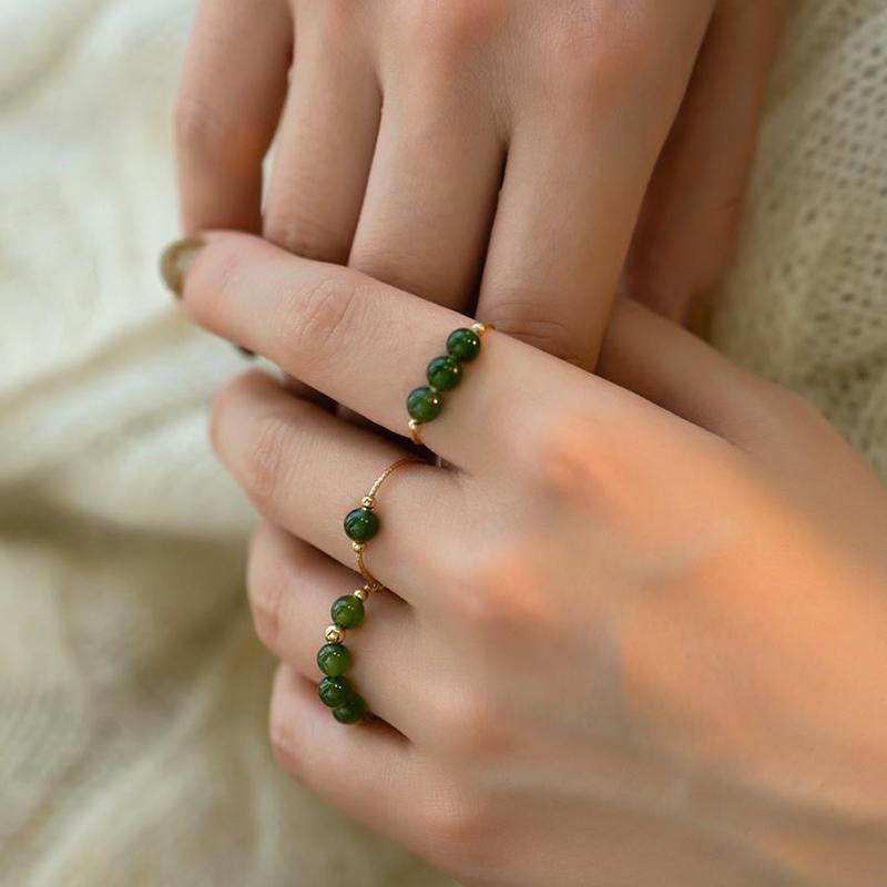 Jasper Personality Sweet Light Ring Luxury Temperament Niche Personality Ring