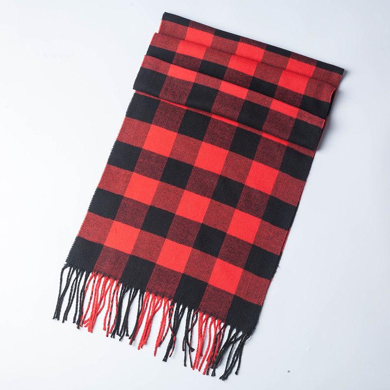 2024 Japanese-Style Plaid Scarf: Versatile Unisex Winter Shawl In Beige