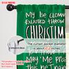 2pcs, plane printing Popular Curtains Snowflakes & Whimsical House Polyester Easy Install (without rod) Art Deco Festive for