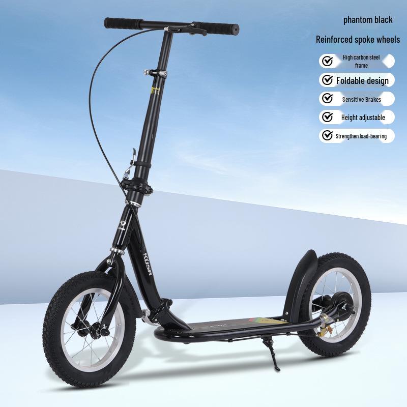 Folding Two-Wheel Scooter for Teens & Adults with Handbrake