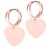Gold-Plated Earrings Hearts Little Heart Metal Plates With Hearts Hearts 925 Silver