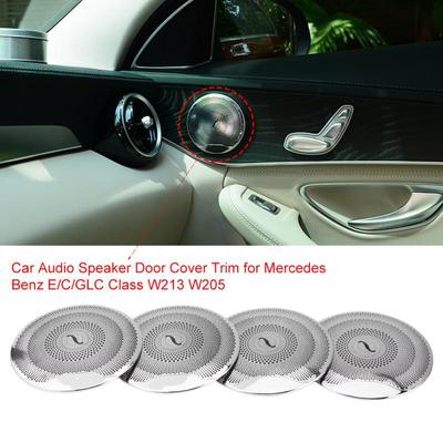 4pcs Car Audio Speaker Cover Trim Door Loudspeaker Cover Trim for E/C/GLC Class W213 W205 Car Accessories