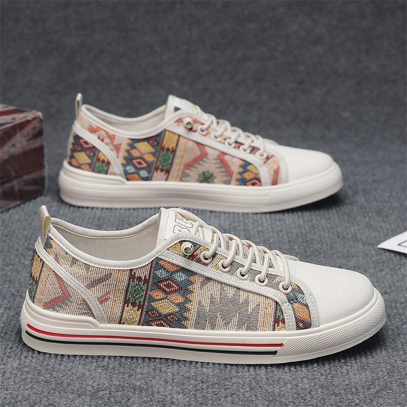 Flat Sneakers Men Roman Canvas Shoes For Men Summer Walking Sneakers Shoes Male British Style