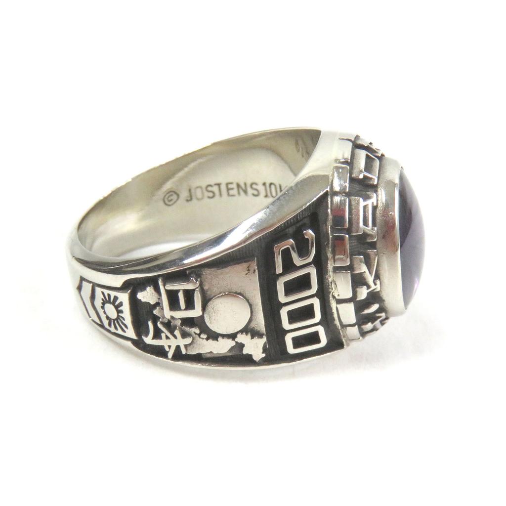 Excellent JOSTENS Ring 2000 Japan RASHI Accessories Silver Purple Stone SV925 Used