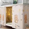 2pcs Light Blocking Student Bed Curtain Cartoon Printed Privacy Curtains Dustproof Bunk Bed Curtain Dormitory Shade 200x115cm