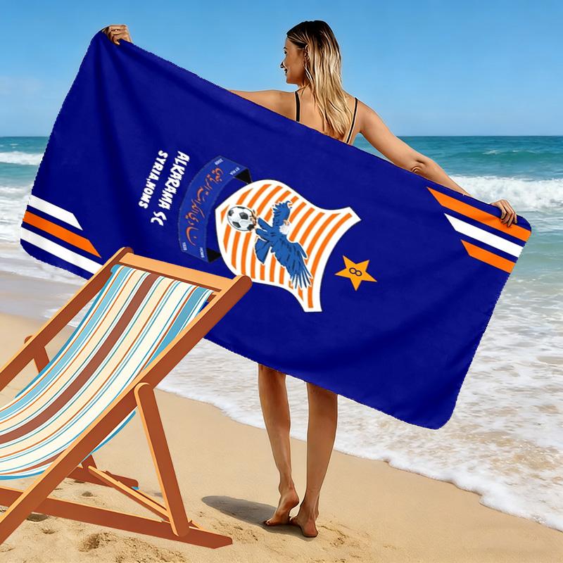Alkarama SC Print Beach Towel, Large Soft Quick Dry Towel for Beach Camping Swimming