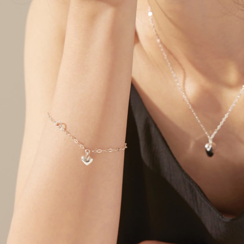 Dmoment Cherish Heart Bracelet (925 Silver)
