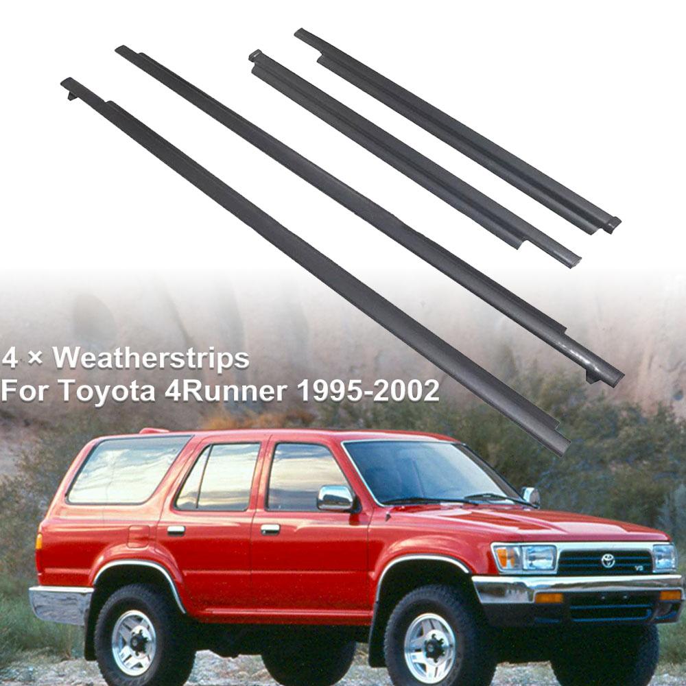 For Toyota 4Runner 1995-2002 68161-35010 68162-35010 Car Window Weatherstrips Side Door Moulding Rubber Trim Strip Sealing Belt