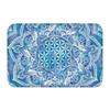Flower of Life In Lotus Mandala Front Entrance Doormat Sacred Geometry Meditation Anti-Slip Bathroom Mat Room Floor Mat