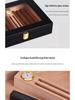 Qie Long Portable Large Capacity Cedar Wood Cigar Humidor Box