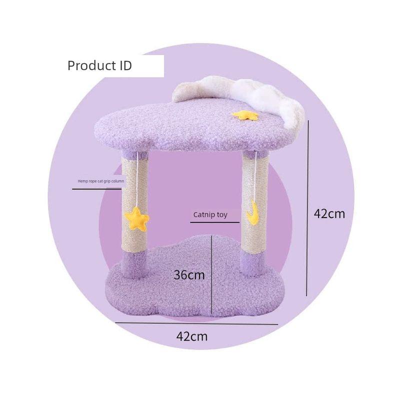 

Internet Celebrity Cat Climbing Frame Small Cat Nest Cat Tree One Hemp Rope Scratching Pole Sub Cat Scratch Trees Cat Toy Pet Supplies Purple Star Point