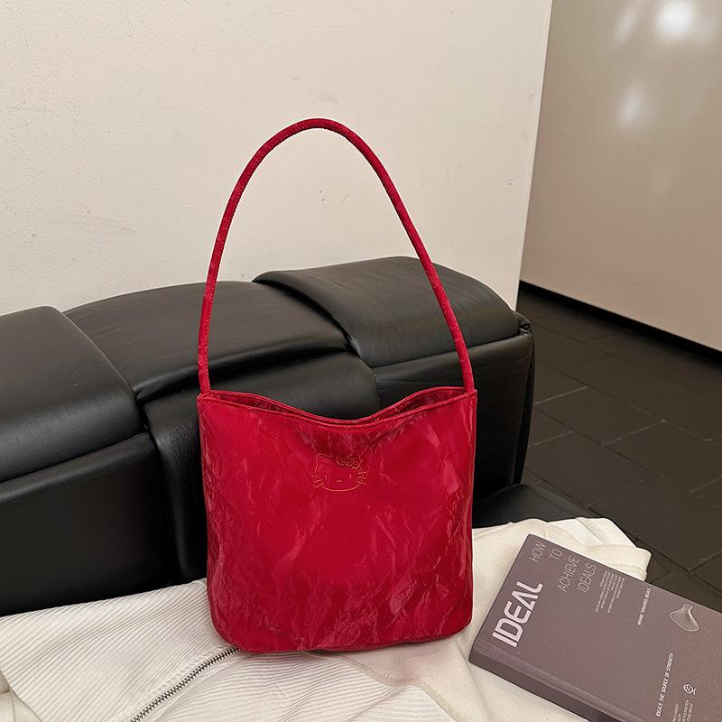 Korean Style Large Capacity Bucket Tote Bag - Simple Shoulder Bag for Women, New Fashion Commuting Accessory