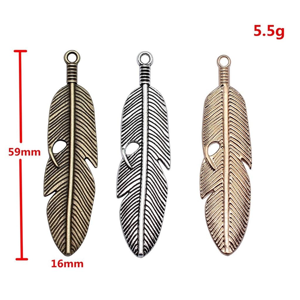 Feather Charms Multi Color Alloy Leaf Pendants For Boho Style DIY Jewelry Accessories