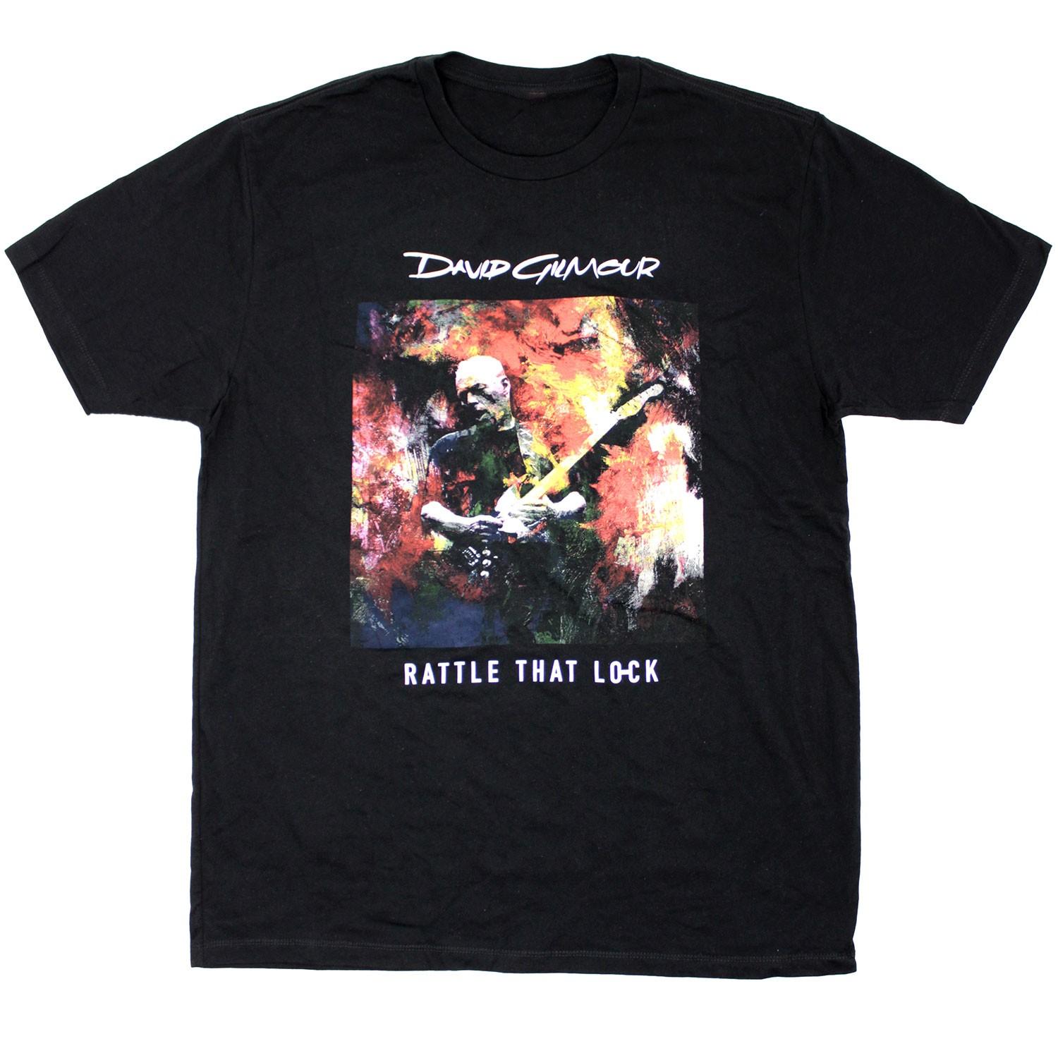 Men s David Gilmour Rattle That Lock Live 2016 Slim Fit T-shirt Small Black S