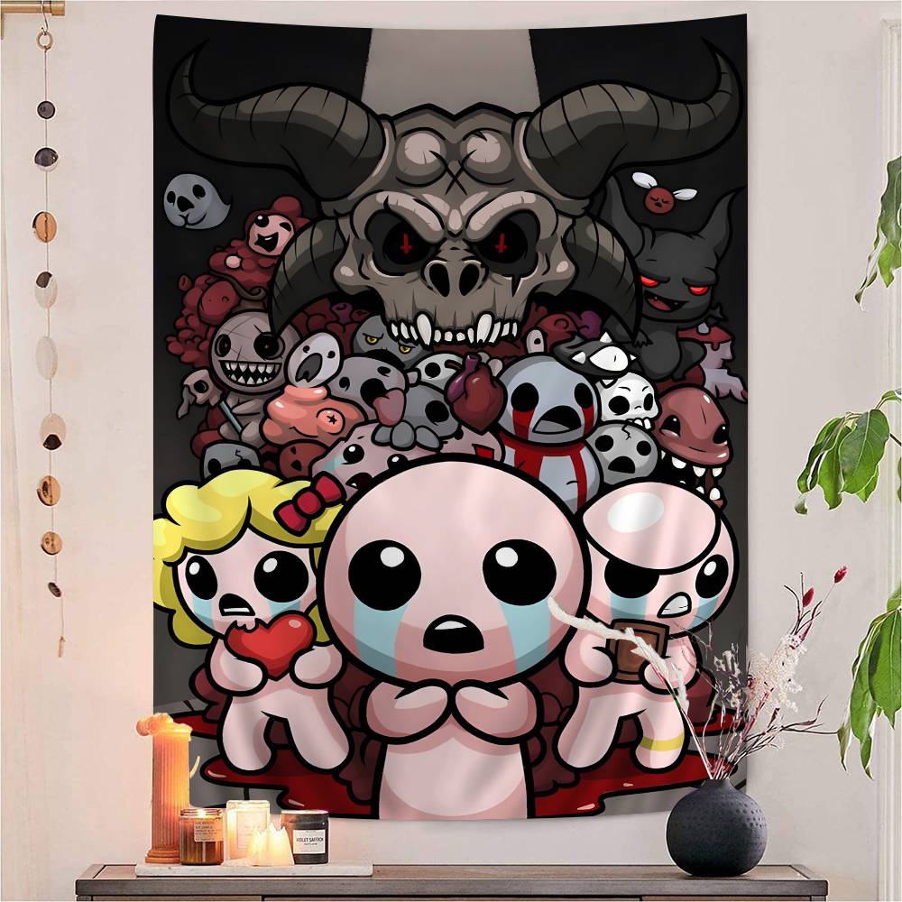 Game The Binding Of Isaac Classic Anime Anime Tapestry Hanging Tarot Hippie Wall Rugs Dorm Home Decor