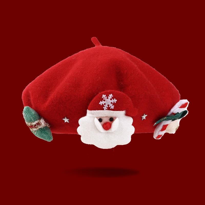 Women S Wool Beret Christmas Festival Warm Hat