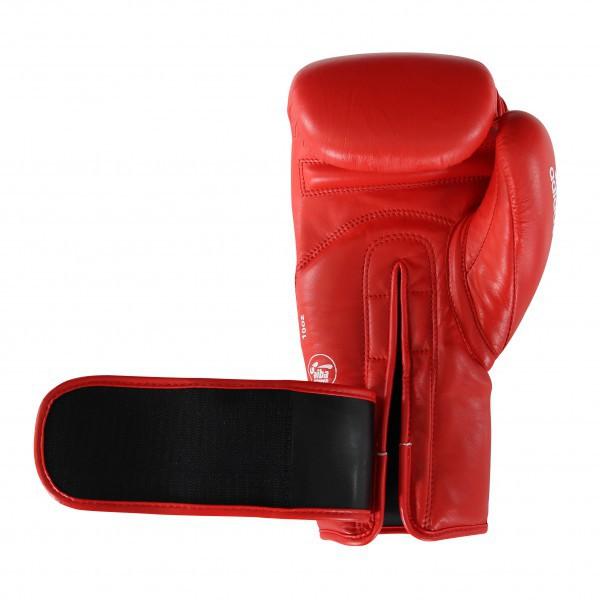 Adidas Aiba Zertifizierte Echte Leder Boxhandschuhe Rot 12oz
