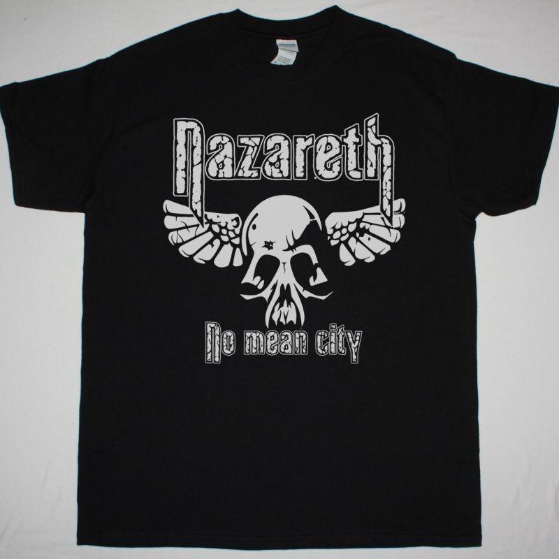 Nazareth No Mean City Skull Black T-Shirt Rock Tee S разноцветный