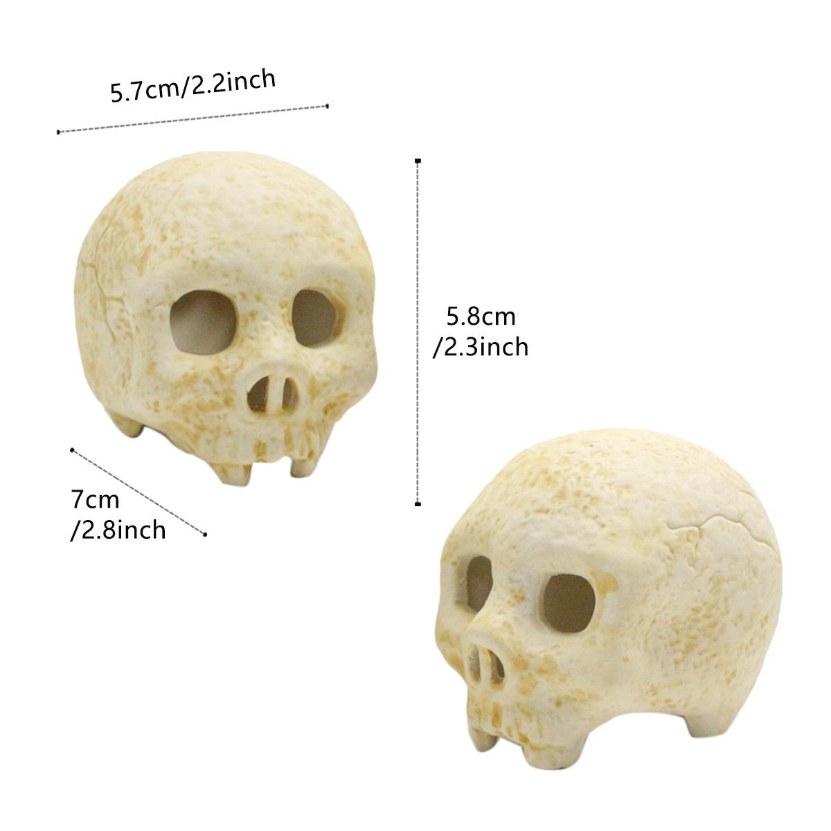 

New Skull Ceramic Fireproof Set: 2-Piece Halloween Fire Basin Décor for Indoor & Outdoor Use 17.5 * 11.5 * 9.7 cm / Box