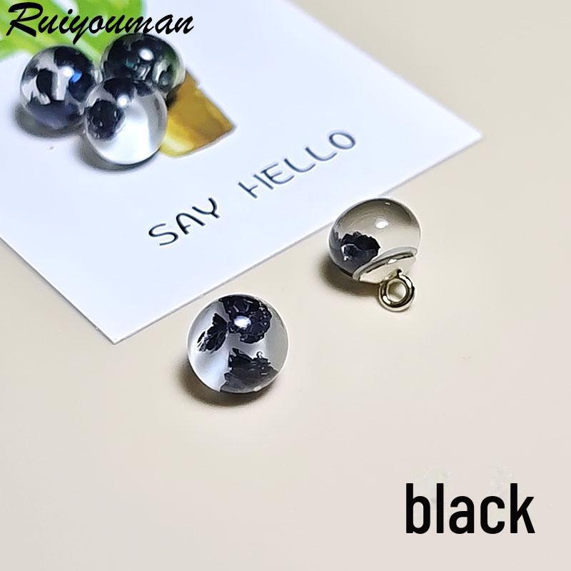 Cheongsam Jade Sequin Transparent Tang Suit Hanfu Decorative Resin Button