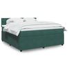 VidaXL Slatted Bed Base and Mattress Dark Green 180x200cm Velvet 3287821