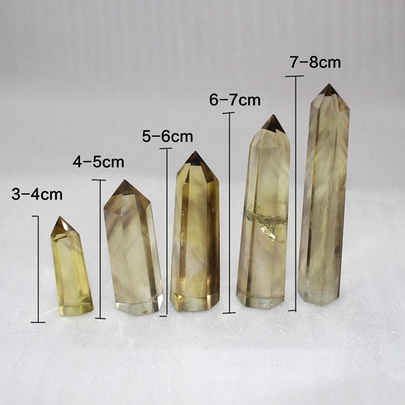Citrine Natural Smokey Quartz Obelisk Crystal Wand Point Healing Decor Home