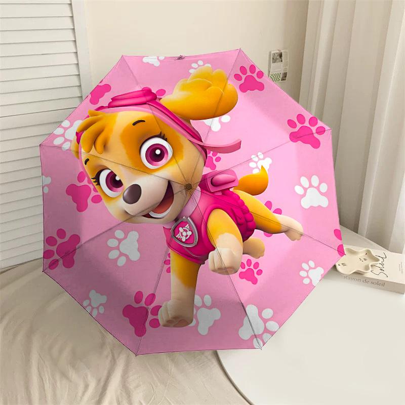 

1PC paw prints pink Umbrella-8-Rib Reinforced, Automatic Open, Lightweight & Durable, Cute Fashion Accessory for Outdoor-K1303