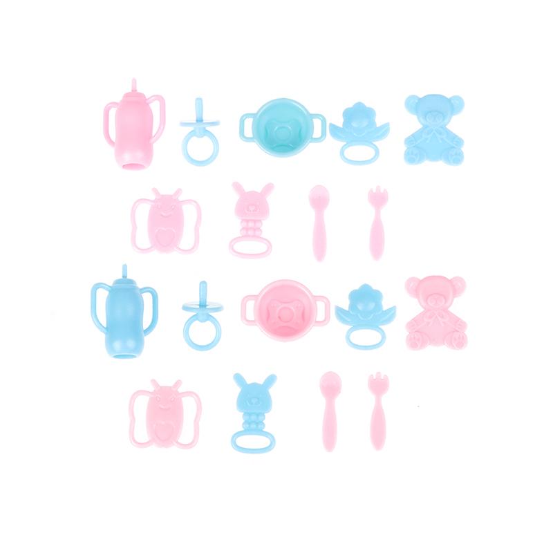9Pcs/Set Mini Doll Pacifier Baby Tableware Set Play House Supplies Dummy Nipples For Dolls Kids Toy Baby Pacifier Accessories