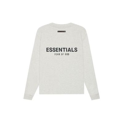 Long Sleeve Crew Neck T-Shirt SS21 Unisex Tops Light-Heather-Oatmeal FOG-SS21-598