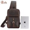 Men's Retro Genuine Leather Crossbody Chest Bag