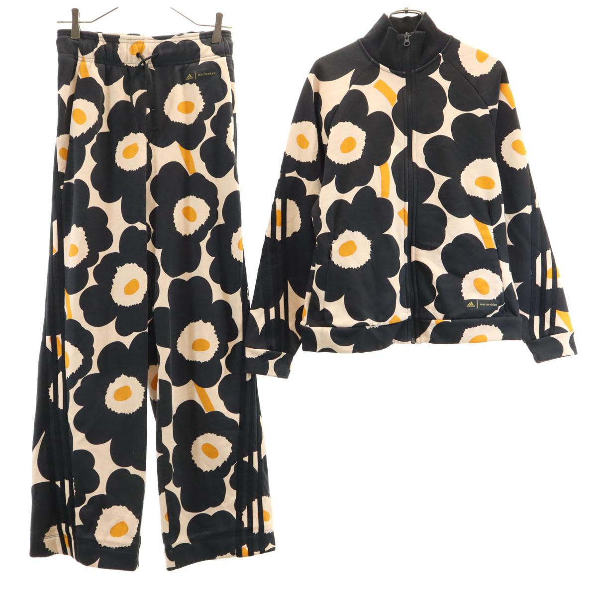 

adidas MARIMEKKO Коллаборация Marimekko Свитшот Худи на молнии Комплект M Черный Женский Б/у