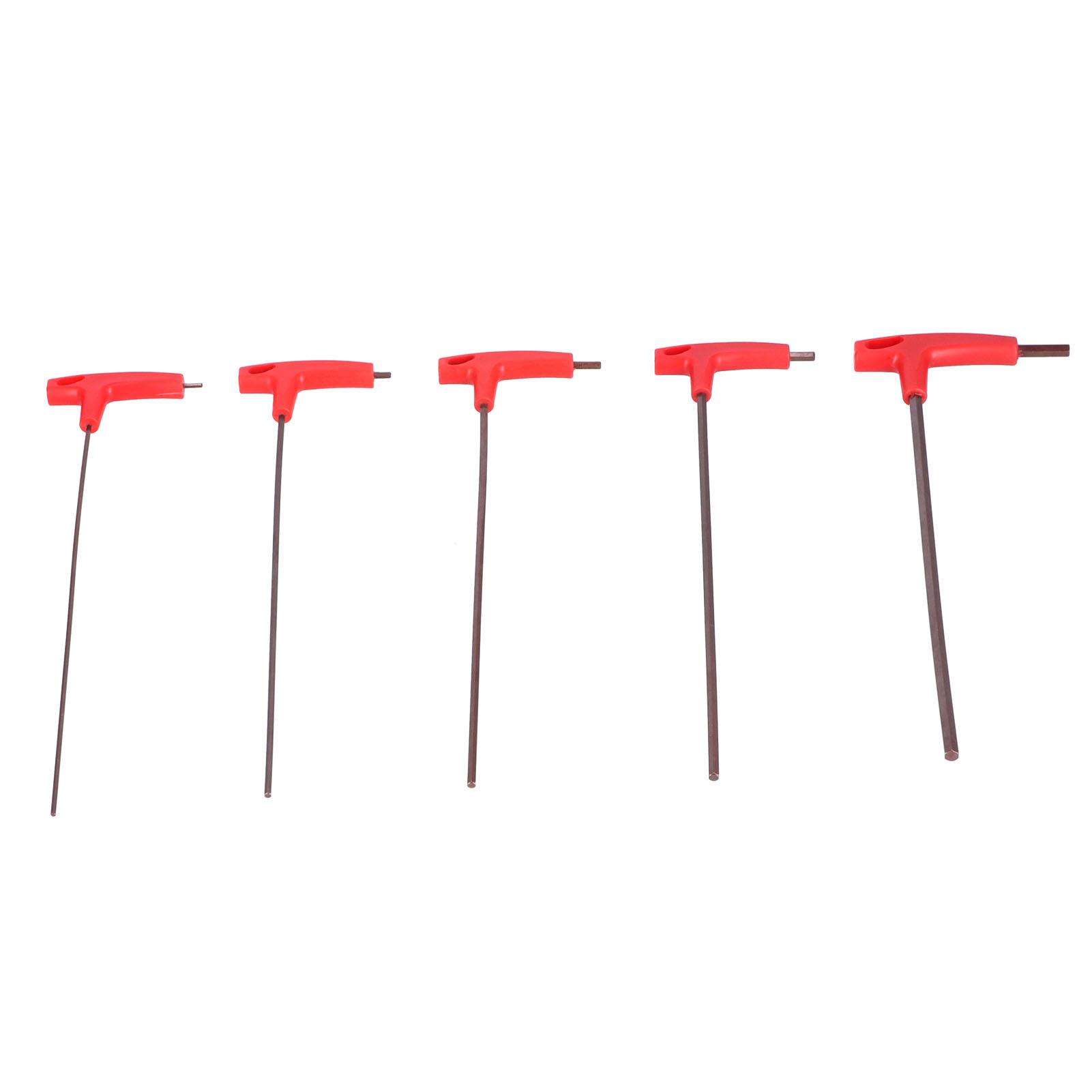 

5 шт. шестигранный ключ с Т-образной ручкой S2 из легированной стали с плоской головкой механический ремонт крепежные инструменты